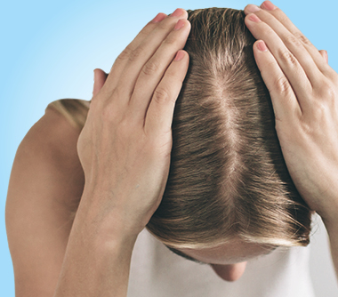 Dry scalp being treated as part of a scalp relief care routine